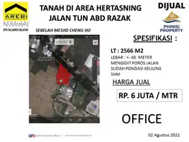 DIJUAL TANAH DI POROS JALAN TUN ABD RAZAK HERTASNING