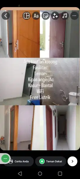 Sewa kamar Kostan L/P