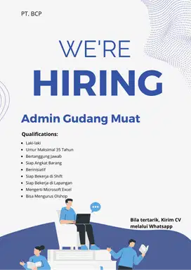 Staff Admin Gudang Muat PT. Bintang Citra P.Jln. Kasir, Tangerang Kota