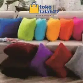 Bantal sofa bulu Rasfur size 40x40 cm isi Dakron silikon