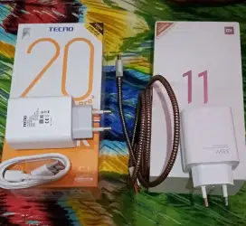 ada 2 Charger Asli Bawaan HP 33 Watt dr Xiaomi 11 Lite & Tecno 20 Pro+