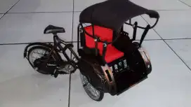 Miniatur Becak Cantik