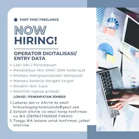 LOWONGAN KERJA OPERATOR DIGITALISASI/ ENTRY DATA