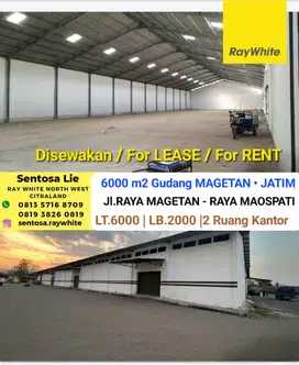 Sewa 6000 m2 Gudang Raya Magetan - Raya Maospati dekat Ngawi - Madiun