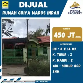 DIJUAL RUMAH 1 LANTAI DI KOMPLEKS GRIYA MAROS INDAH