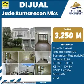 DIJUAL RUMAH 2 LANTAI DI SUMMARECON MUTIARA CLUSTER JADE RESIDENCE