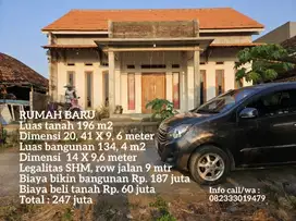 Jual rugi rumah bangunan baru butuh uang cepat