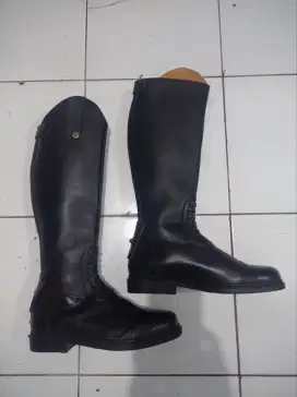 Sepatu boot kulit berkuda moge patwal size 39 mulus