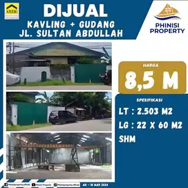 DIJUAL TANAH KAVLING + GUDANG DI JALAN SULTAN ABDULLAH MAKASSAR