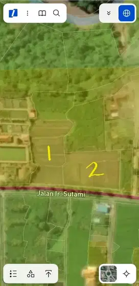 Murah, Tanah di jalan utama Ir Sutami Ubud, boleh ambil 1400m2