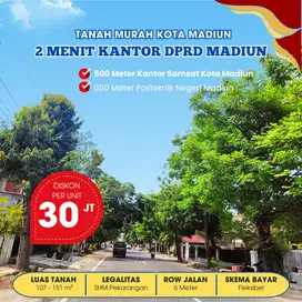 Jual Tanah Murah Madiun Taman, Dekat SMAN 4 Madiun