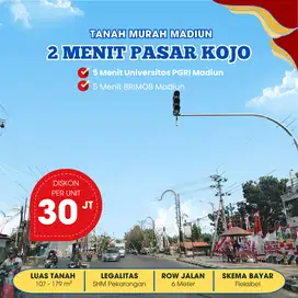 Jual Tanah Murah Madiun Kojo, Dekat Pasar Kojo