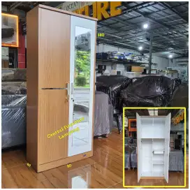 LEMARI PAKAIAN 2 PINTU ORLANDO ANIGRE WHITE