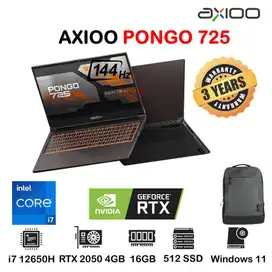 LAPTOP AXIOO PONGO 725 | i7 12650H 16GB 512GB RTX2050 4GB WINDOWS 11