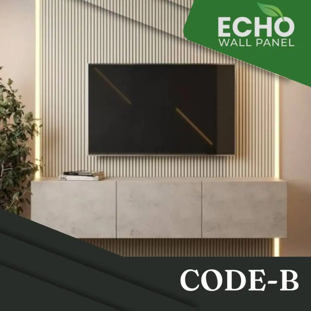 Echo Wood Panel / WPC Wallpanel / Panel Dinding Panjang 2,9m (Kode B)