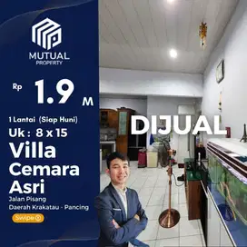 DI JUAL VILLA CEMARA ASRI TYPE 1 LANTAI KONDISI SANGAT TERAWAT