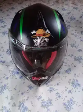 Helm double visor GM Airborne Black Green