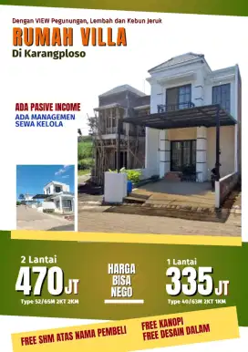 Rumah Villa termurah 2lt 400 jt an