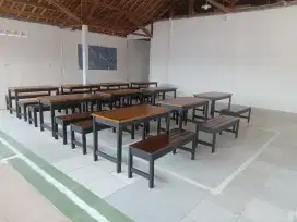 Meja kursi makan warung dan Cafe, meja kursi resto kios toko