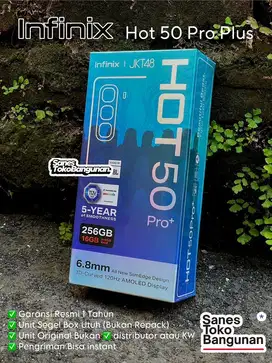 Infinix Hot 50 Pro plus 8/256 Gb Baru Segel Box Garansi Resmi 12 Bulan