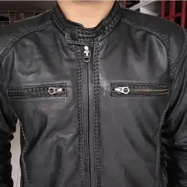 JAKET KULIT JAHITAN SULAM BAHAN KULIT ASLI SUPER