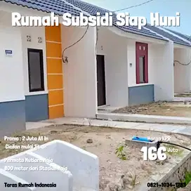 Rumah Subsidi nempel Stasiun, rumah siap huni, cicilan Flat 1jt an