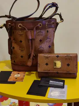 MCM Bucket mini dan Dompet Authentic