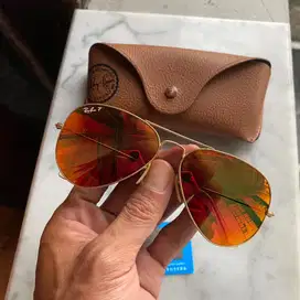kacamata Ray-Ban RB 3025 aviator large metal 112/4D kaca polarized