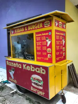 Gerobak kebab fullset murah