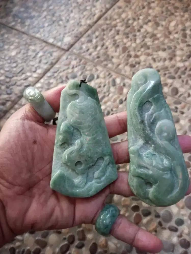 Liontin GIOK Burma Naga  Asli Boss