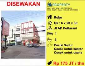 DISEWAKAN Ruko Pettarani panakukkang posisi sudut. bisa sewa 1 , 2 ptk