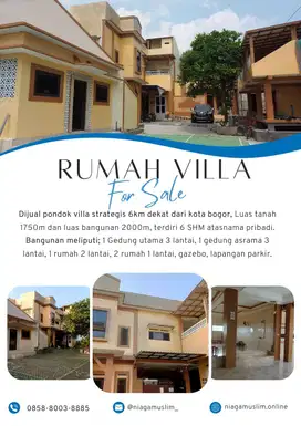 Djual Pondok Rumah Quran lokasi strategis jalan raya ciapus bogor