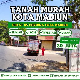 Tanah Pekarangan Murah, Diskon Mulai 31jt-an dekat Ringroad Madiun