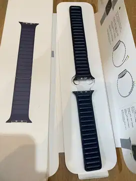 Strap apple watch 45mm leather magnetic ibox ori