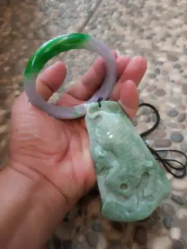 Kalung Giok motif HARIMAU+ GELANGnya Keren