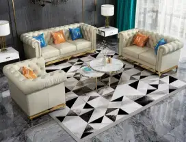 Sofa chesterfield/sofa 321/sofa kulit/sofa jati/sofa seribu kancing