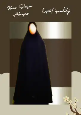 Jual Jilbab dari Kain Shifon Jetblack (Exsport Quality)