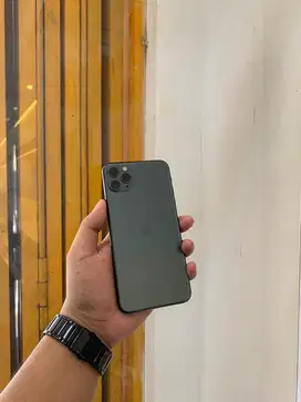 iphone 11 pm 64gb midnight green second ibox fullset aman mulus