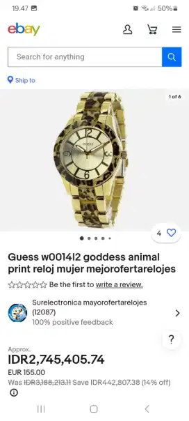 Jam tangan wanita guess second