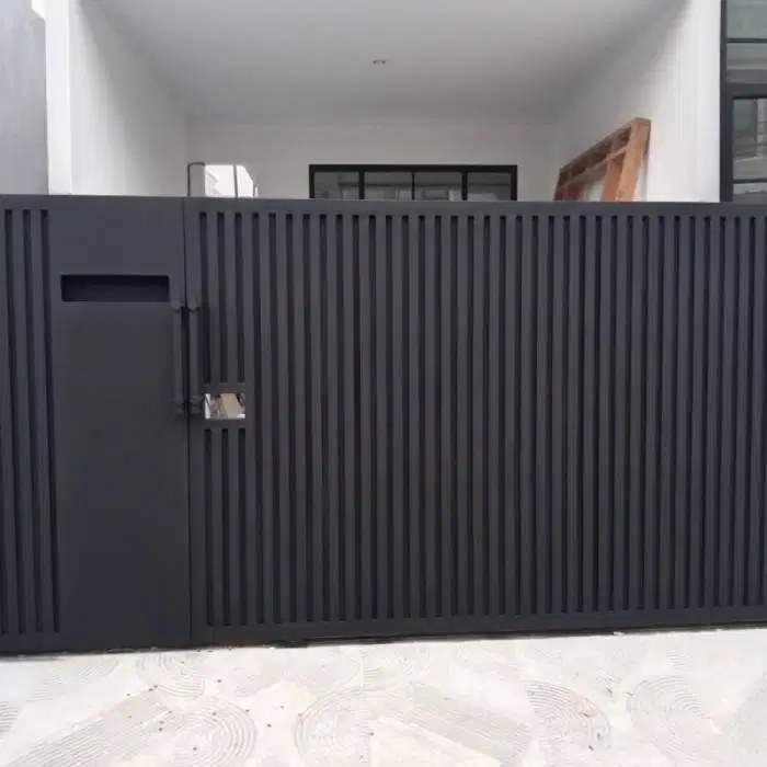 pagar minimalis rumah modern full besi holo galvanis anti karat murah