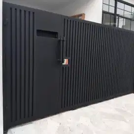 pagar minimalis rumah modern full besi holo galvanis anti karat murah