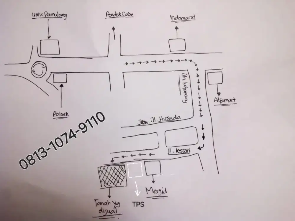 TANAH 800M² SHM PAMULANG TANGSEL