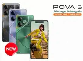 TECNO POVA 6 RAM 8/256, RAM 12/256 BATT 6000mah+ 5 THN proteksi.
