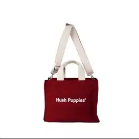 Tas kanvas hush puppies warna maroon ukuran S