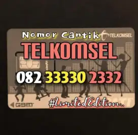 (bisa COD) nomor cantik kartu TELKOMSEL SIMPATI MINIMALIS 3333 2332