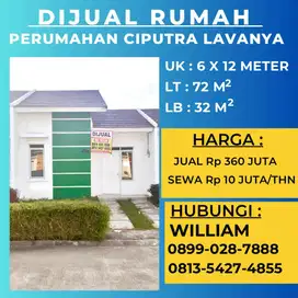 DI JUAL / DISEWAKAN RUMAH MURAH CIPUTRA LAVANYA GOWA MAKASSAR