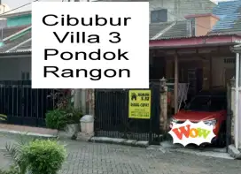 Rumah Dijual second murah CIBUBUR VILLA 3, Pd.Rangon, Cilangkap Jaktim