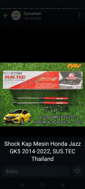 Variasi mobil HOOD DAMPER