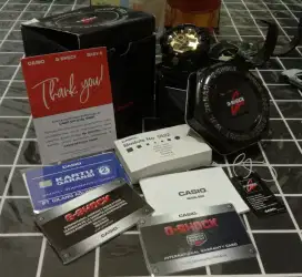 Jam Tangan Pria Original CASIO G-SHOCK Hitam Gold Super Mulus