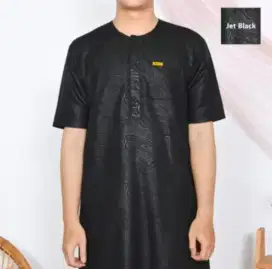 Jay Jubah Gamis Pria Dewasa Lengan Pendek Embos